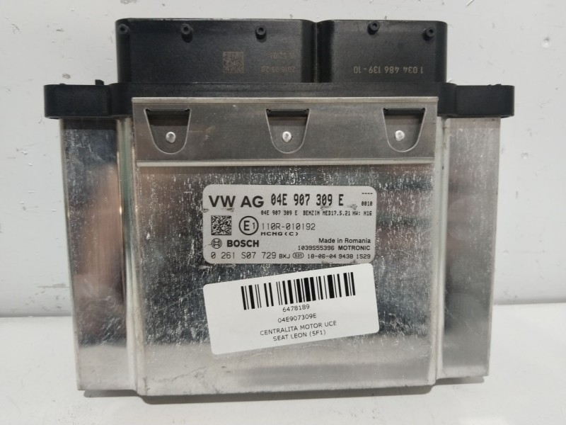 Recambio de centralita motor uce para seat leon (5f1) 1.4 tgi referencia OEM IAM 04E907309E  