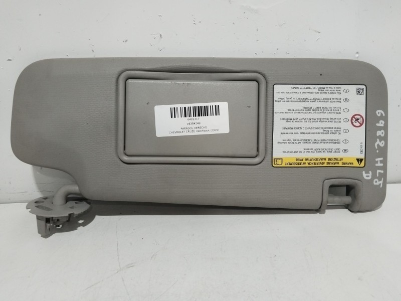 Recambio de parasol derecho para chevrolet cruze hatchback (j305) 1.7 d referencia OEM IAM 95384248  