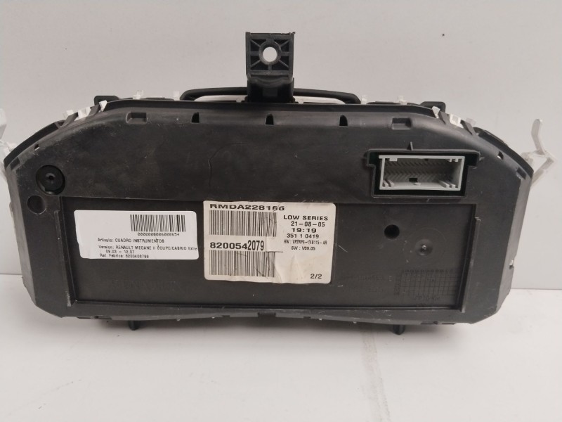 Recambio de cuadro instrumentos para renault megane ii coupe/cabrio extreme referencia OEM IAM 8200542079  