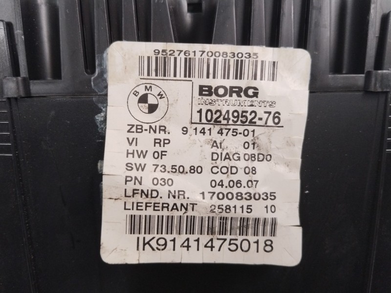 Recambio de cuadro instrumentos para bmw serie 1 berlina (e81/e87) 118i referencia OEM IAM 102495276  