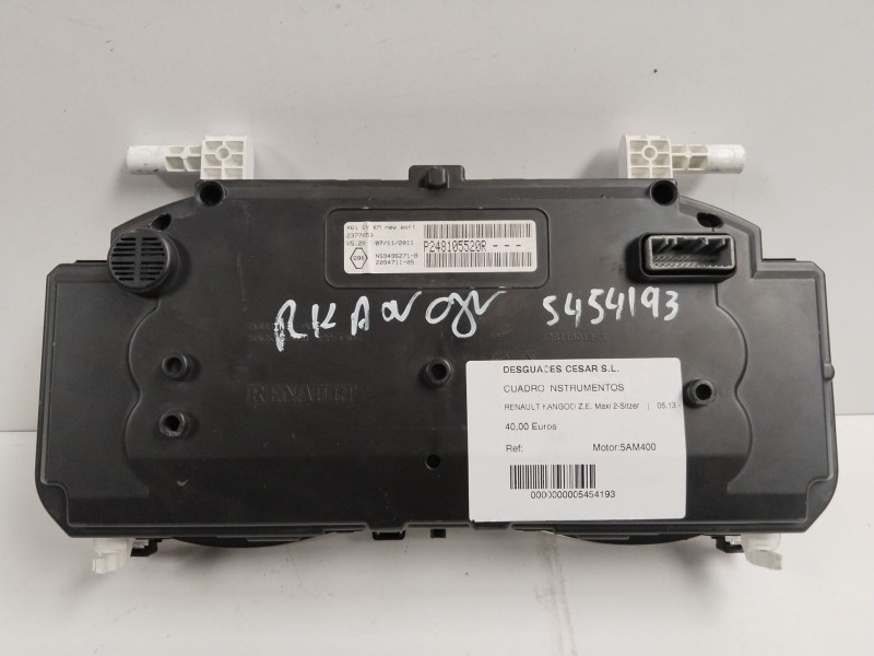 Recambio de cuadro instrumentos para renault kangoo z.e. maxi 2-sitzer referencia OEM IAM   