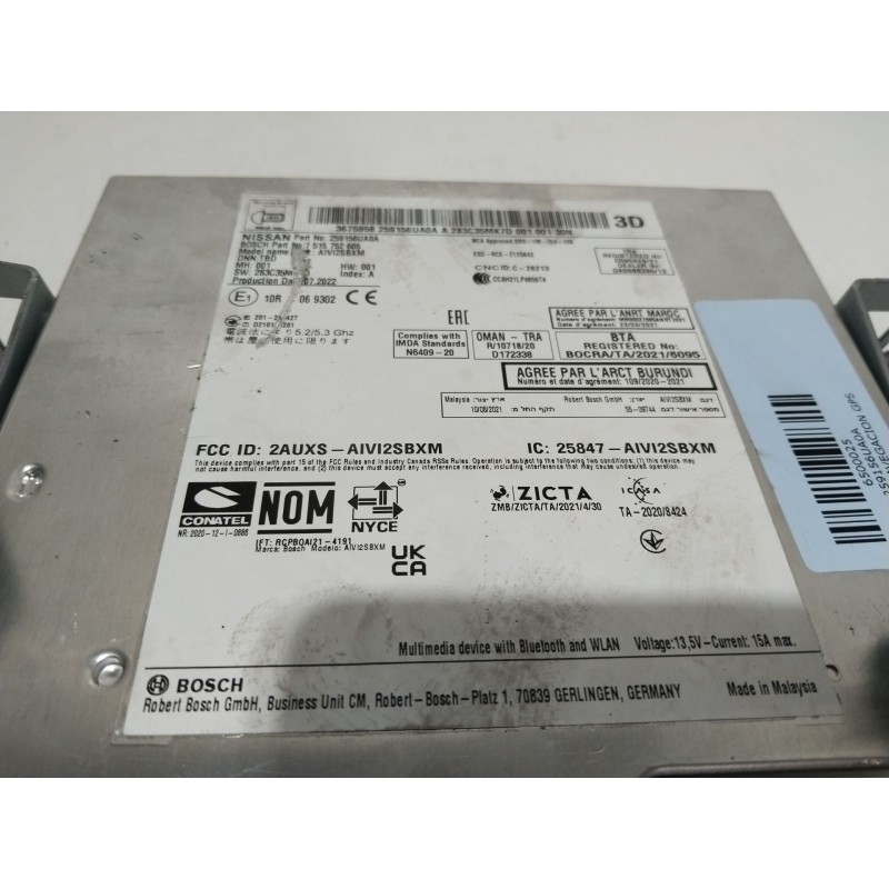Recambio de sistema navegacion gps para nissan x-trail iii (t32_, t32r, t32rr) 1.3 dig-t referencia OEM IAM 259156UA0A  