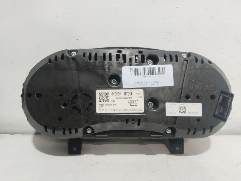 Recambio de cuadro instrumentos para audi a3 sportback (8va, 8vf) 1.4 tfsi referencia OEM IAM   
