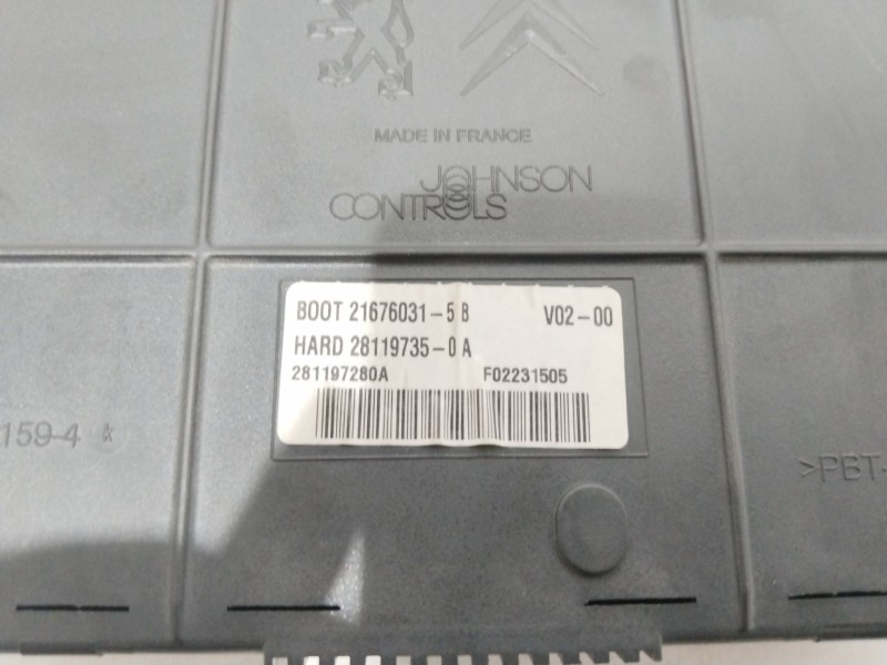 Recambio de centralita bsi para peugeot 307 sw (3h) 1.6 hdi 110 referencia OEM IAM NS02231505 9663510180 
