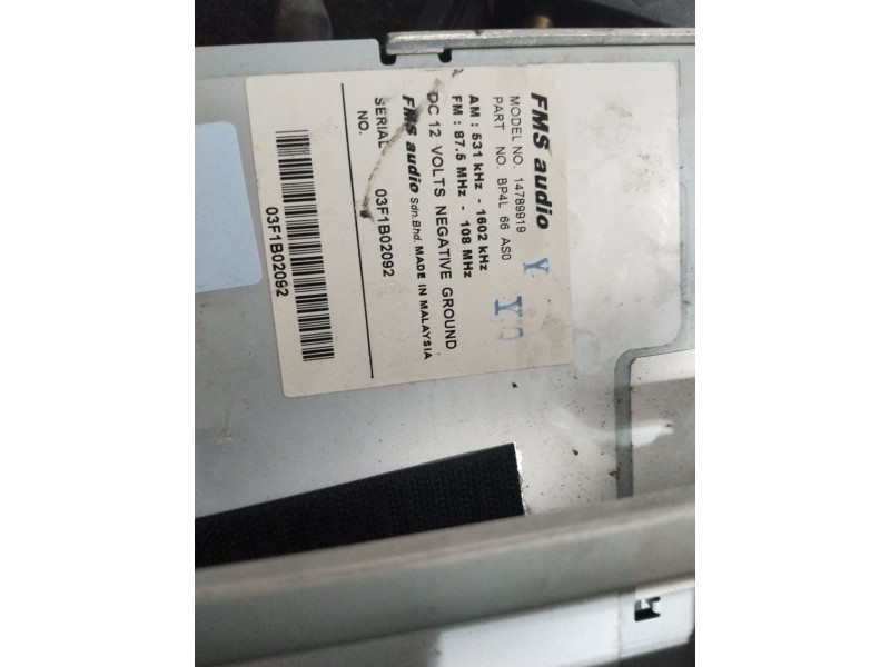Recambio de sistema audio / radio cd para mazda 3 (bk) 1.6 (bk14) referencia OEM IAM 14789919  
