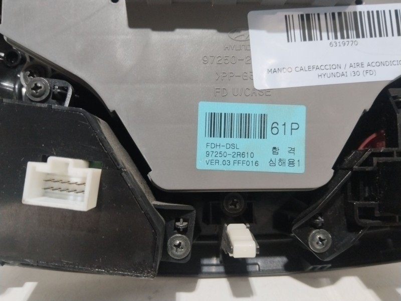 Recambio de mando calefaccion / aire acondicionado para hyundai i30 (fd) 1.6 crdi referencia OEM IAM 972502R610  