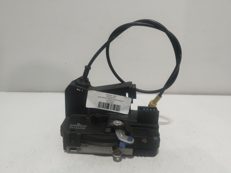 Recambio de cerradura puerta delantera izquierda para opel vivaro tour referencia OEM IAM 91166233  