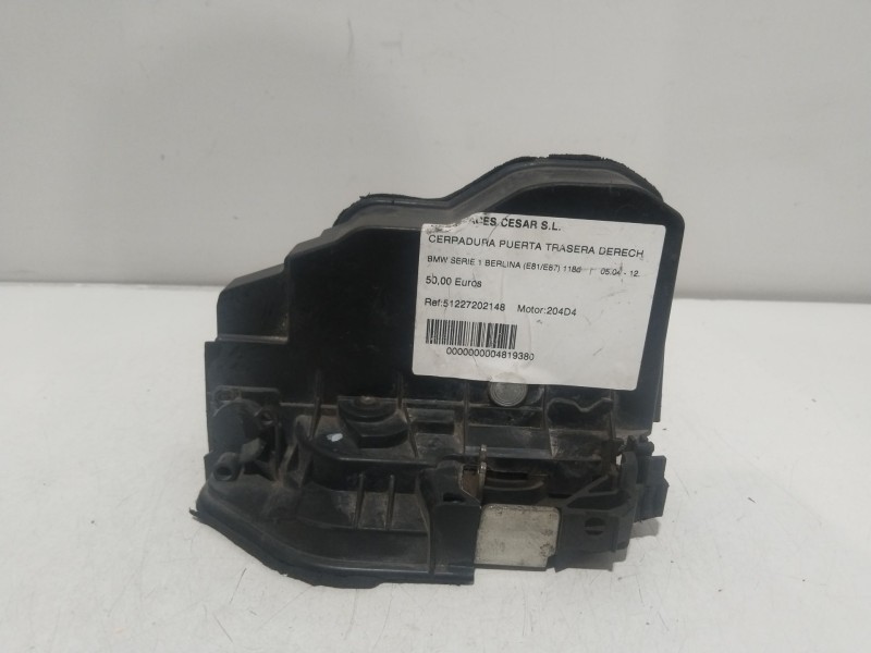 Recambio de cerradura puerta trasera derecha para bmw serie 1 berlina (e81/e87) 118d referencia OEM IAM 51227202148  