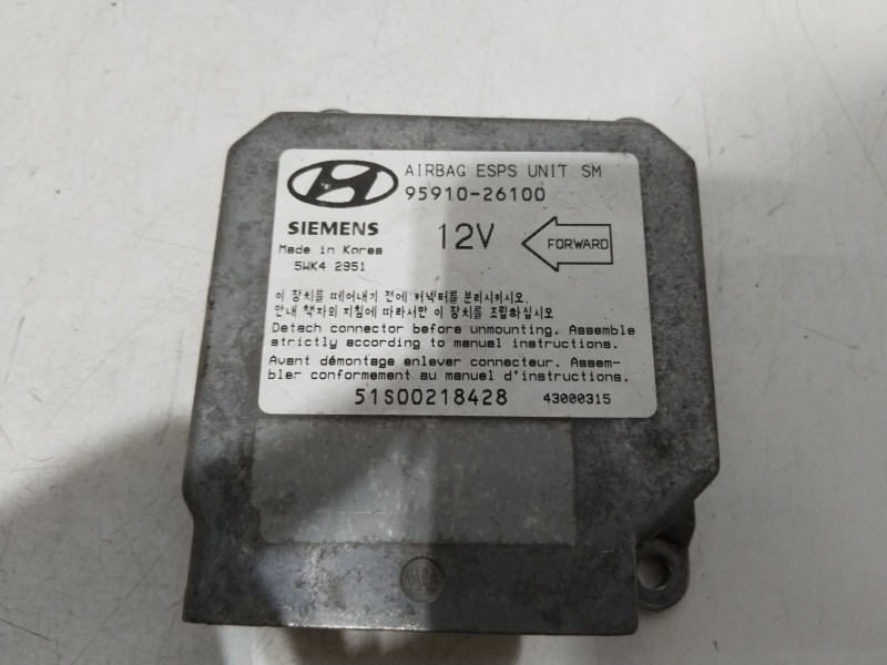 Recambio de centralita airbag para hyundai santa fe (sm) 2.4 gls 4x4 referencia OEM IAM 9591026000  