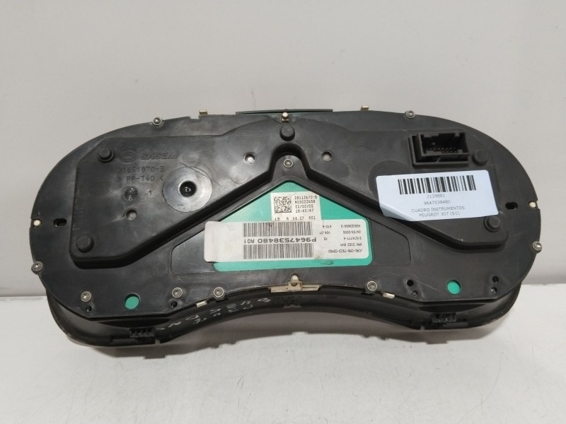 Recambio de cuadro instrumentos para peugeot 307 (s1) xs referencia OEM IAM 9647538480   Recambio de cuadro instrumentos para peugeot 307 (s1) xs referencia OEM IAM 9647538480