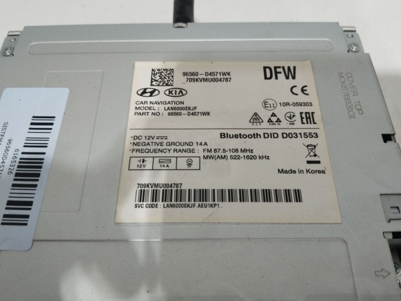 Recambio de sistema audio / radio cd para kia optima concept referencia OEM IAM 96560D4571WK A2C98241304 