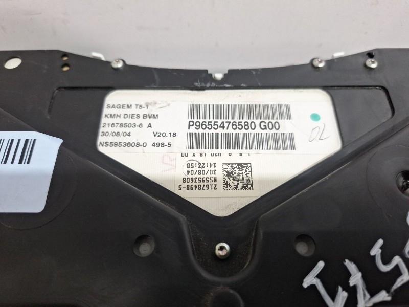 Recambio de cuadro instrumentos para peugeot 307 sw (3h) 2.0 hdi 135 referencia OEM IAM 9655476580G  