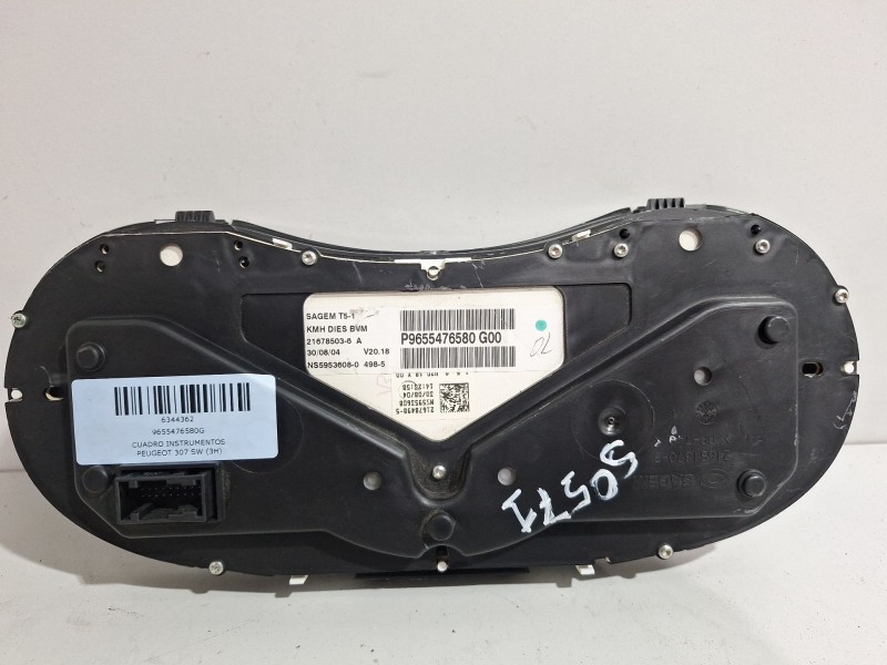 Recambio de cuadro instrumentos para peugeot 307 sw (3h) 2.0 hdi 135 referencia OEM IAM 9655476580G  
