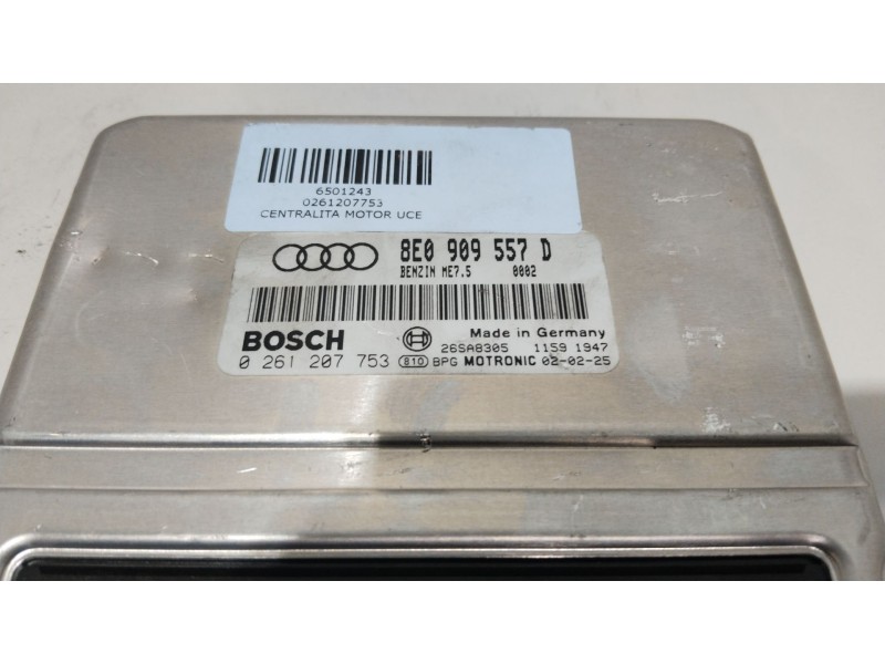 Recambio de centralita motor uce para audi a4 b6 (8e2) 1.6 referencia OEM IAM 0261207753  