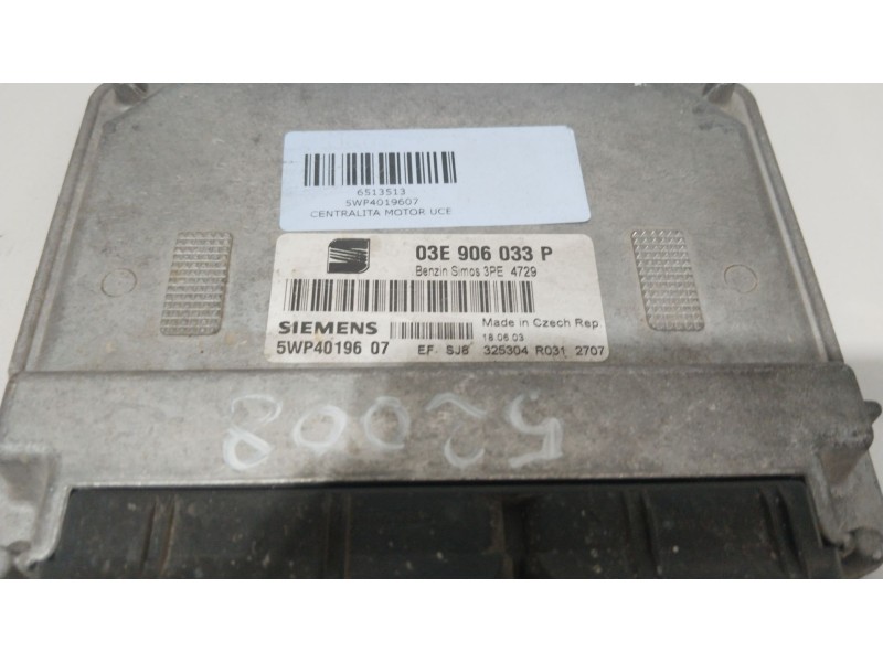 Recambio de centralita motor uce para seat ibiza iii (6l1) 2.0 referencia OEM IAM 5WP4019607  