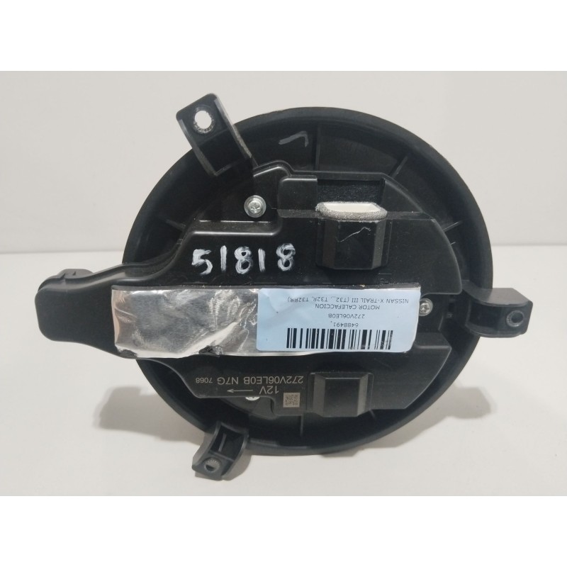 Recambio de motor calefaccion para nissan x-trail iii (t32_, t32r, t32rr) 1.3 dig-t referencia OEM IAM 272V06LE0B  