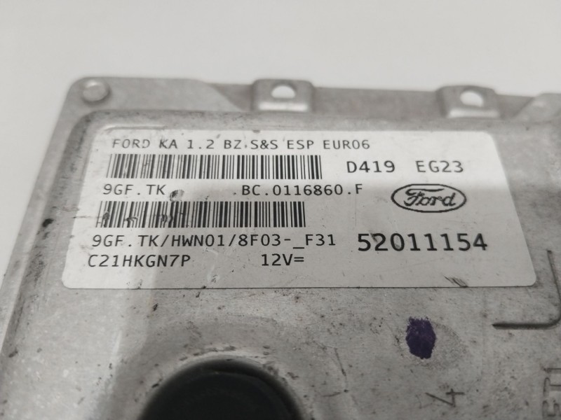 Recambio de centralita motor uce para ford ka (ccu) trend + referencia OEM IAM 52011154   Recambio de centralita motor uce para ford ka (ccu) trend + referencia OEM IAM 52011154