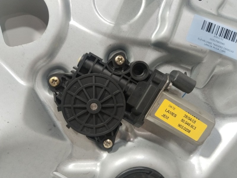 Recambio de elevalunas trasero derecho para lancia musa (184) 1.4 16v platino referencia OEM IAM 00517585540  