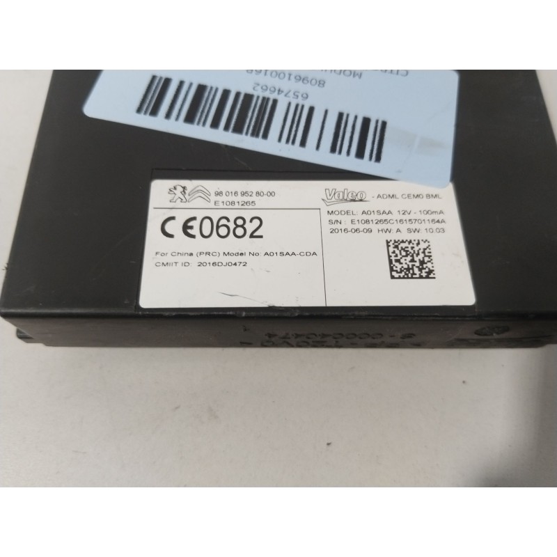 Recambio de modulo electronico para citroën c4 grand picasso i (ua_) 1.6 hdi 110 referencia OEM IAM 809610016R  