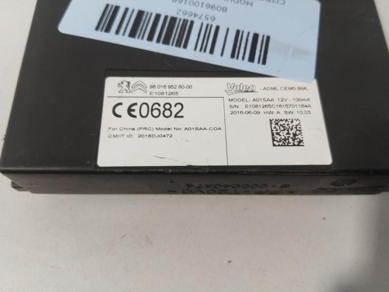 Recambio de modulo electronico para citroën c4 grand picasso i (ua_) 1.6 hdi 110 referencia OEM IAM 809610016R  