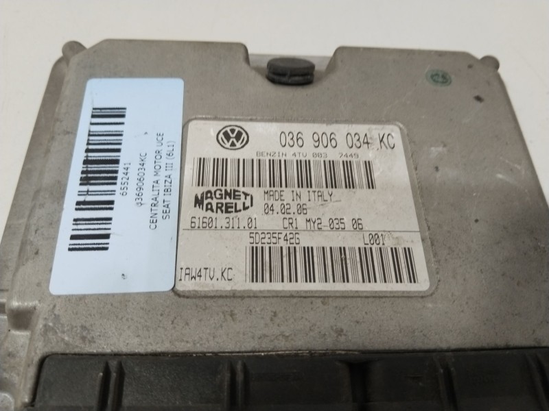 Recambio de centralita motor uce para seat ibiza iii (6l1) 1.4 16v referencia OEM IAM 036906034KC  