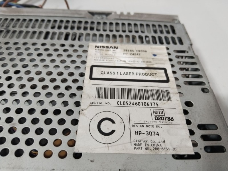 Recambio de sistema audio / radio cd para nissan x-trail (t30) vertex referencia OEM IAM 28185EQ39A  