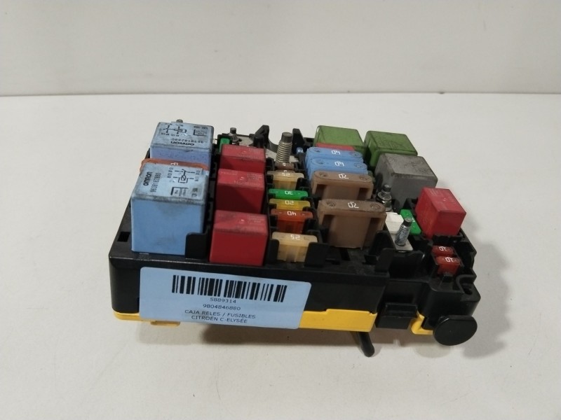 Recambio de caja reles / fusibles para citroën c-elysée shine referencia OEM IAM 9804846880  