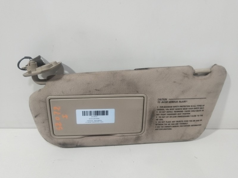 Recambio de parasol izquierdo para hyundai santa fé i (sm) 2.0 crdi 4x4 referencia OEM IAM 8520126700BU  