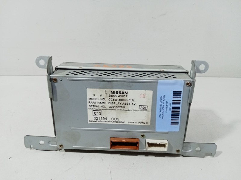 Recambio de pantalla multifuncion para nissan primera (p12) 2.2 dci referencia OEM IAM 28090AV617  