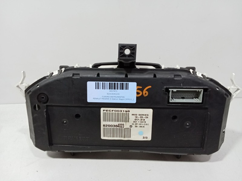 Recambio de cuadro instrumentos para renault megane ii station wagon (km0/1_) 1.6 referencia OEM IAM 8200364023D  