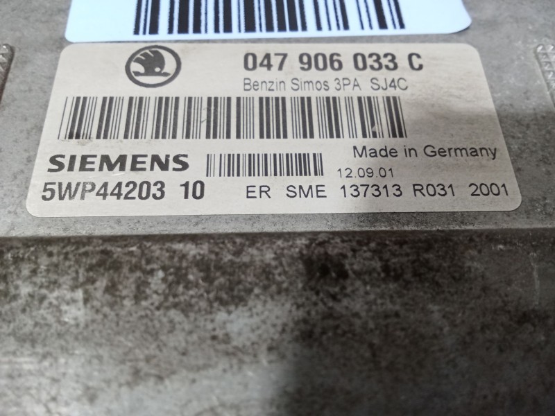 Recambio de centralita motor uce para skoda fabia i combi (6y5) 1.4 referencia OEM IAM 047906033C  