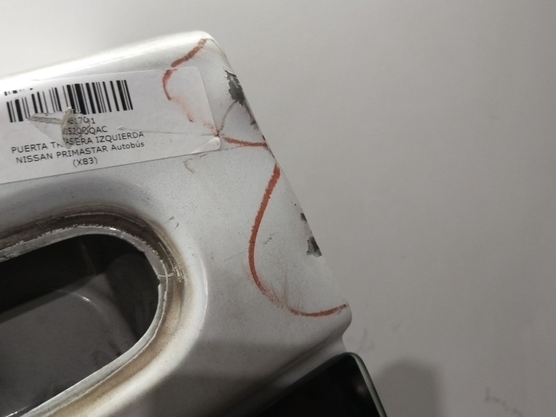 Recambio de puerta trasera izquierda para nissan primastar autobús (x83) dci 100 referencia OEM IAM K010000QAB  