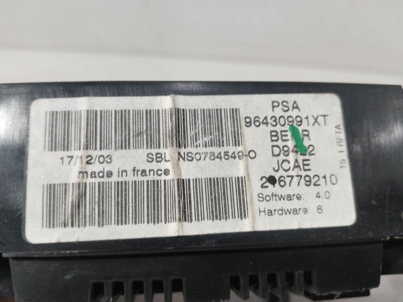 Recambio de mando calefaccion / aire acondicionado para peugeot 307 cc (3b) 2.0 16v referencia OEM IAM 96430991XT  