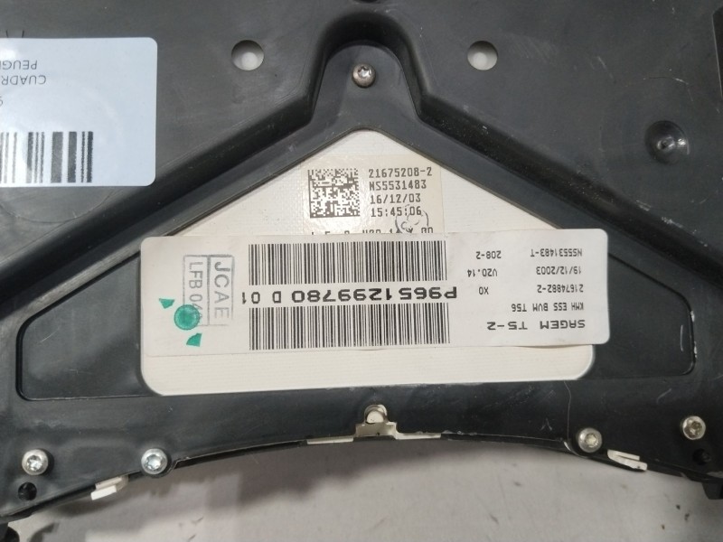 Recambio de cuadro instrumentos para peugeot 307 cc (3b) 2.0 16v referencia OEM IAM 9651299780  