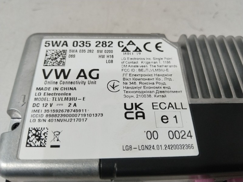 Recambio de modulo electronico para audi q2 (gab, gag) 30 tdi referencia OEM IAM 5WA035282 NUEVO 