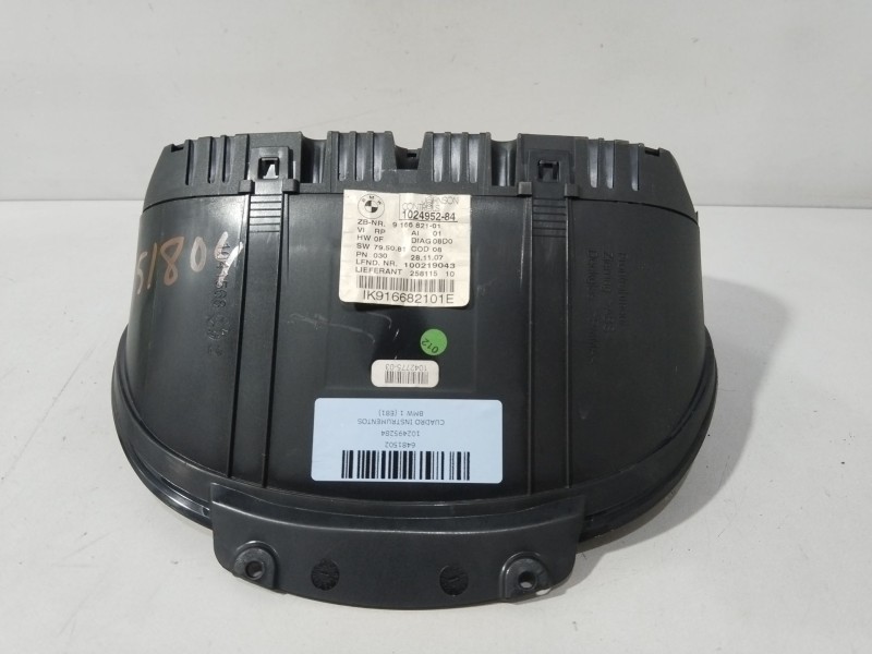 Recambio de cuadro instrumentos para bmw 1 (e81) 118 i referencia OEM IAM 102495284  