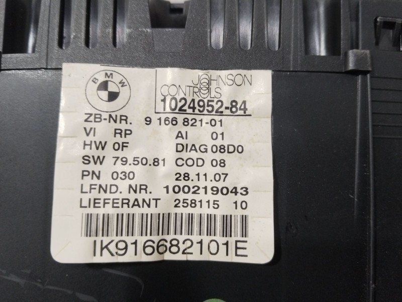 Recambio de cuadro instrumentos para bmw 1 (e81) 118 i referencia OEM IAM 102495284  