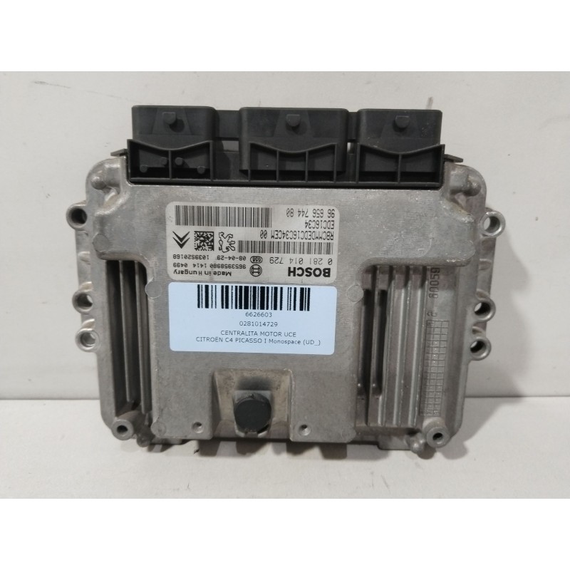 Recambio de centralita motor uce para citroën c4 picasso i monospace (ud_) 1.6 hdi referencia OEM IAM 0281014729  