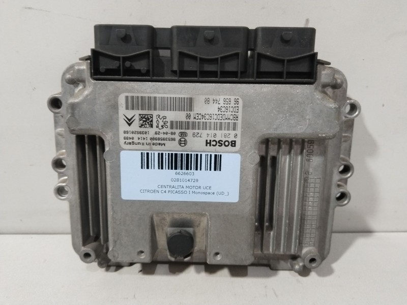Recambio de centralita motor uce para citroën c4 picasso i monospace (ud_) 1.6 hdi referencia OEM IAM 0281014729  