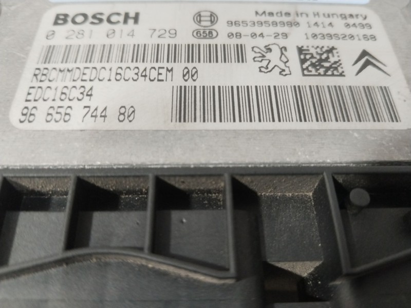 Recambio de centralita motor uce para citroën c4 picasso i monospace (ud_) 1.6 hdi referencia OEM IAM 0281014729  