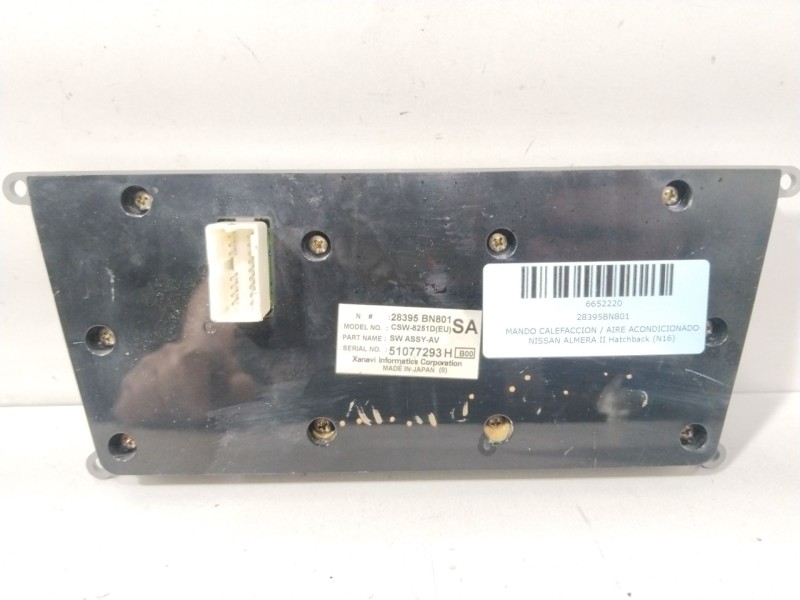 Recambio de mando calefaccion / aire acondicionado para nissan almera ii hatchback (n16) 1.5 referencia OEM IAM 28395BN801  
