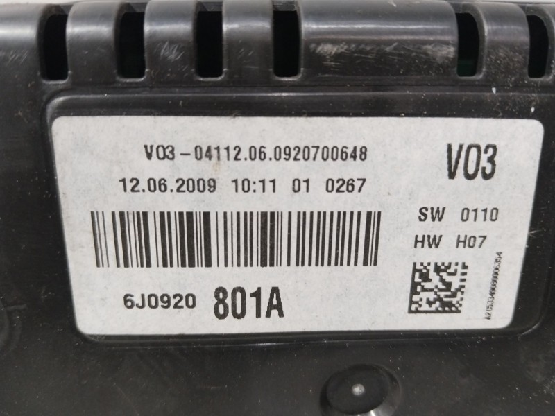 Recambio de cuadro instrumentos para seat ibiza iv (6j5, 6p1) 1.9 tdi referencia OEM IAM 6J0920801A  