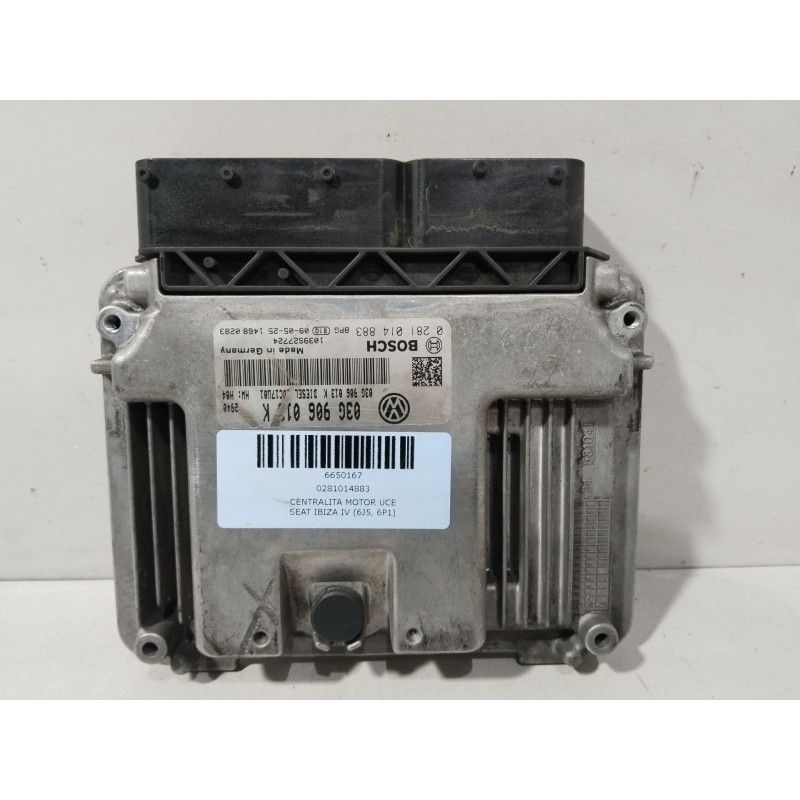 Recambio de centralita motor uce para seat ibiza iv (6j5, 6p1) 1.9 tdi referencia OEM IAM 0281014883  