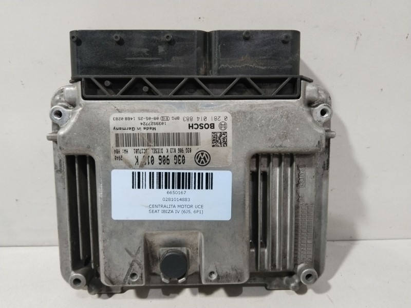 Recambio de centralita motor uce para seat ibiza iv (6j5, 6p1) 1.9 tdi referencia OEM IAM 0281014883  