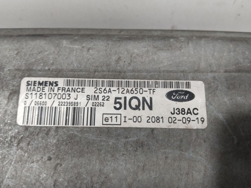 Recambio de centralita motor uce para ford fusion (ju_) 1.6 referencia OEM IAM S118107003J  