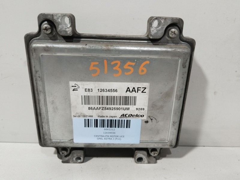 Recambio de centralita motor uce para opel astra j (p10) 1.6 (68) referencia OEM IAM 12634556  