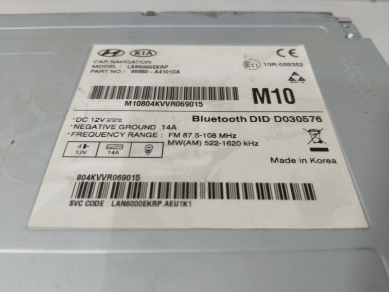 Recambio de sistema audio / radio cd para kia carens iv 1.6 gdi referencia OEM IAM 96550A4101CA  