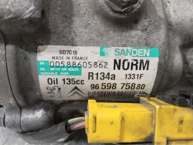 Recambio de compresor aire acondicionado para citroën c4 picasso i monospace (ud_) 1.6 hdi referencia OEM IAM 9659875880  