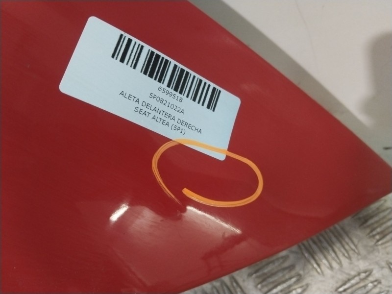 Recambio de aleta delantera derecha para seat altea (5p1) 1.9 tdi referencia OEM IAM 5P0821022A  