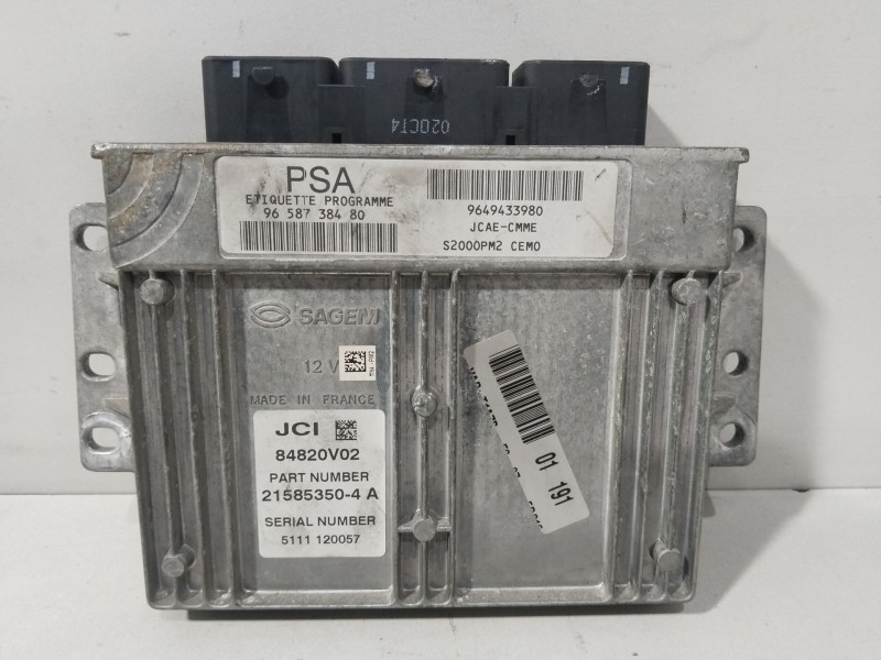 Recambio de centralita motor uce para peugeot 1007 (km_) 1.4 referencia OEM IAM 9658738480  